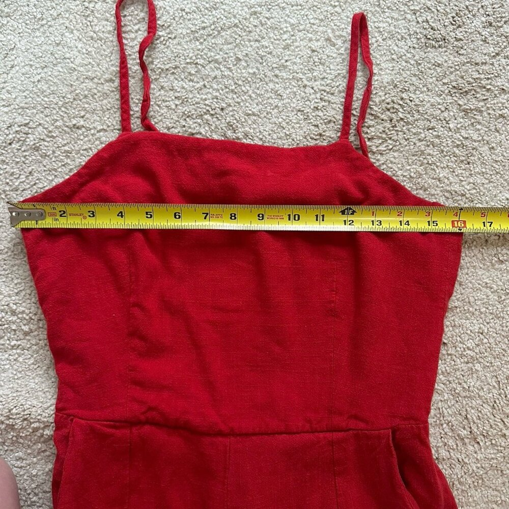 Oak + Fort Jumpsuit Women’s Medium  Wide Leg Tie Back Mark On Ankle - Picture 13 of 16